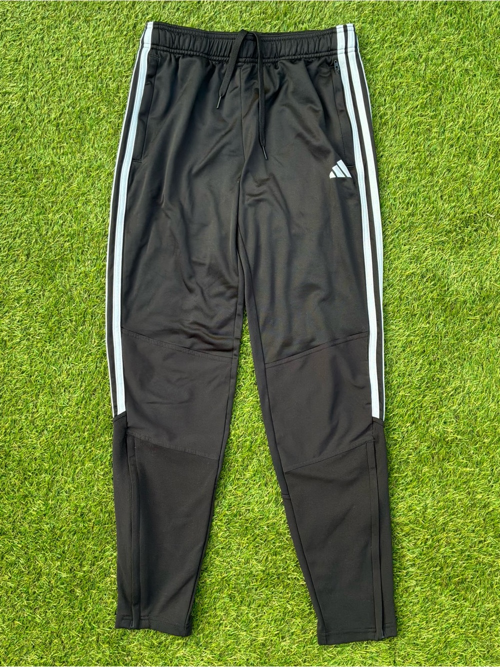 Adidas AEROREADY Black 3-Stripes Tapered Track Pants Small